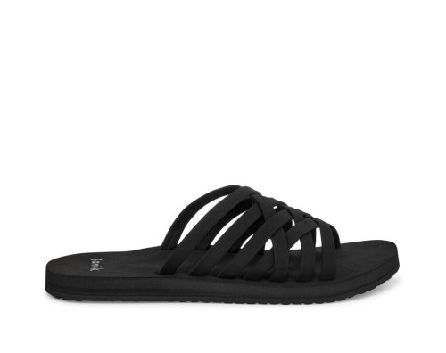 Sanuk Rio Slide - Sanuk Sandals Womens Black - Philippines CDIJTY154